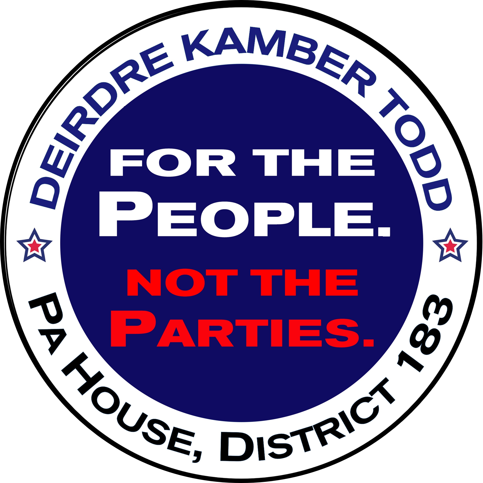 Campaign logo for Deirdre Kamber Todd — For the People. Not the Parties. PA House, District 183