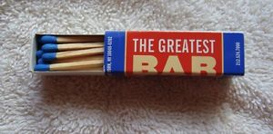 The Greatest Bar Matchbox